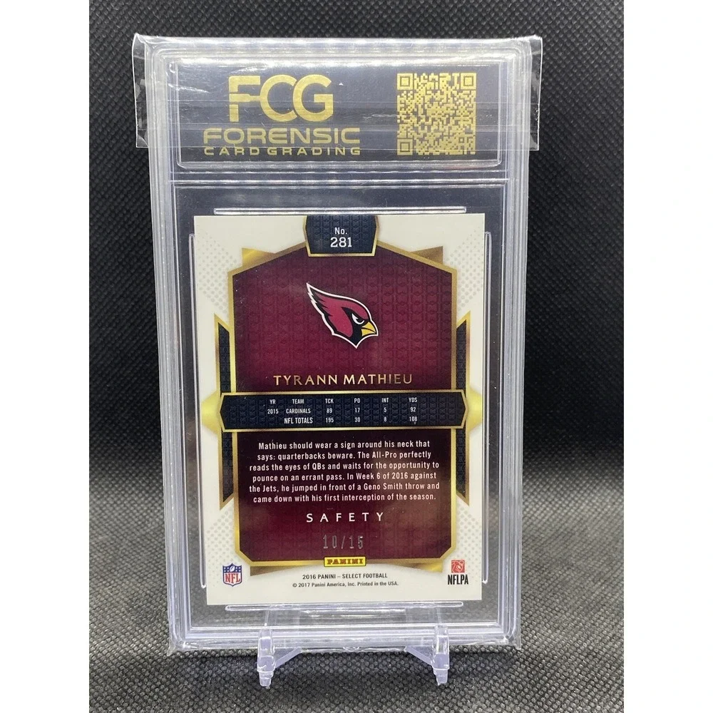 TYRANN MATHIEU 2016 PANINI SELECT‎ PINK PRIZM #/15 FCG 10 ARIZONA CARDINALS